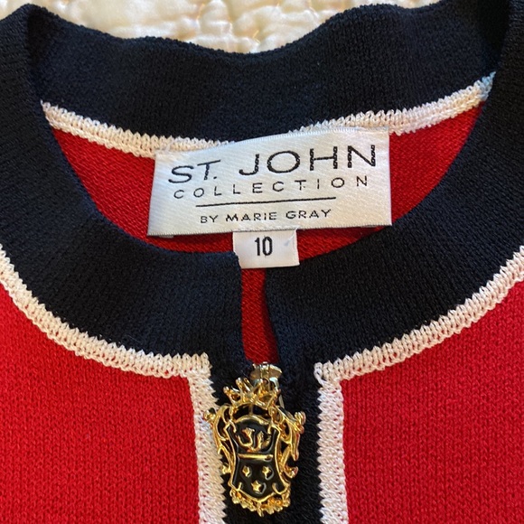 Beautiful like new St John Collection by Marie Gray Zippper jacket size 10 - Picture 2 of 9